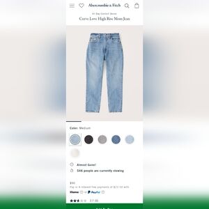 Abercrombie The MOM Curve Love High Rise